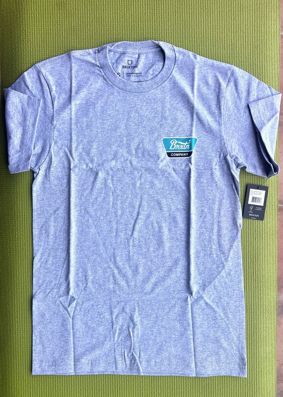 NWT Brixton Linwood Short Sleeve T-Shirt Heather Gray Size Small